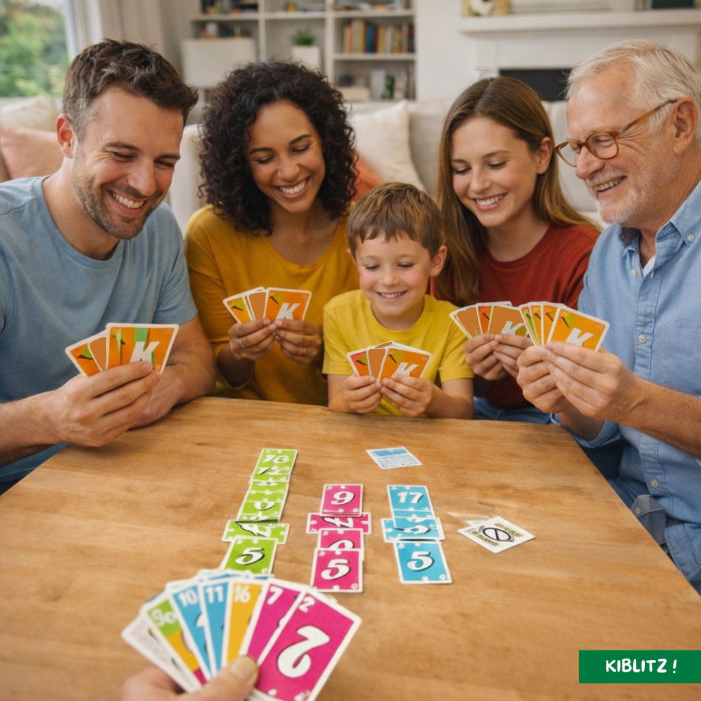 Famille jouant à Kiblitz